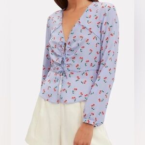 Intermix - Kirsten Cherry Top - Purple - 0